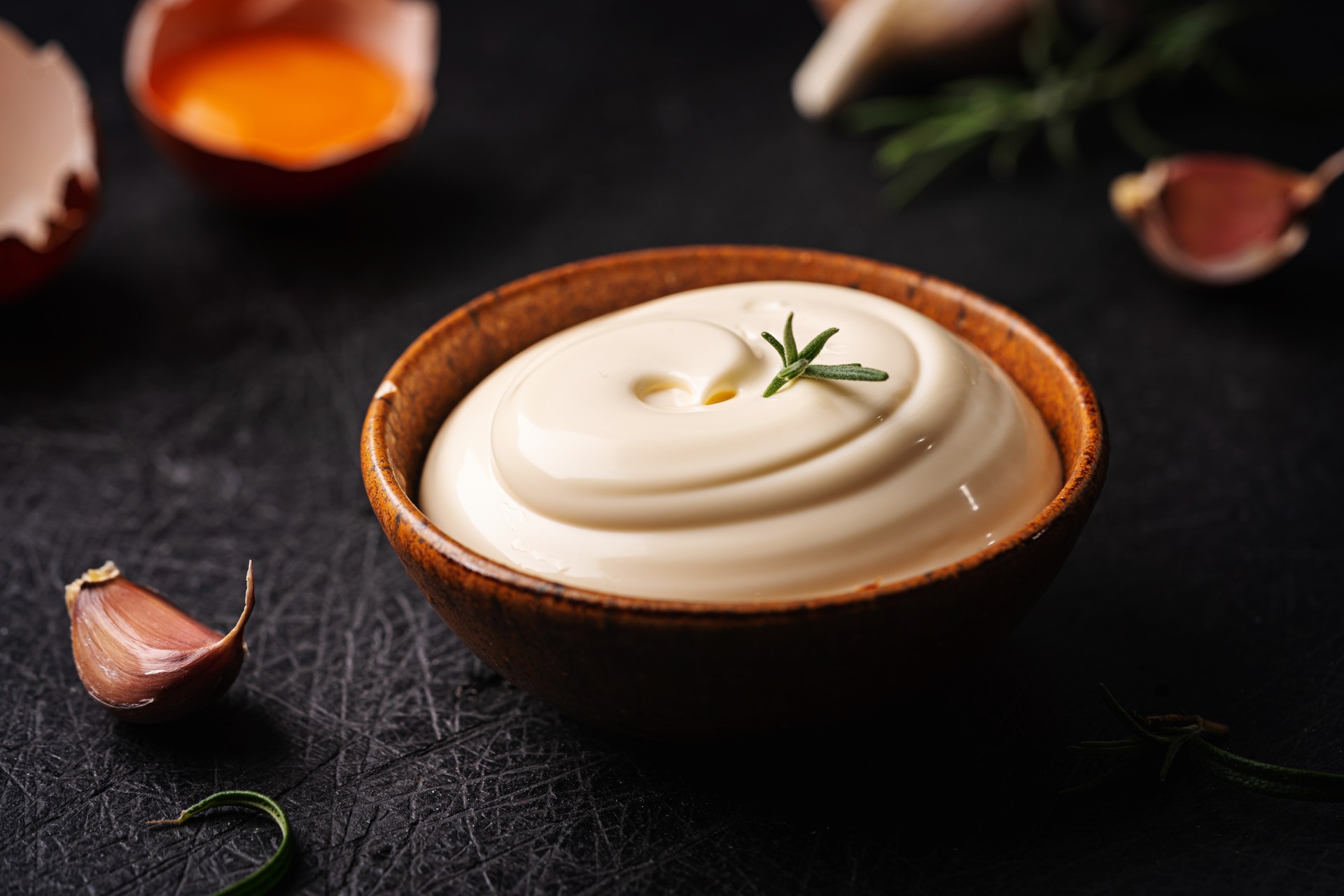 Homemade mayonnaise sauce